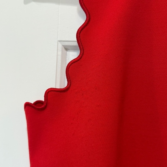 J. Crew Grommet Scallop Hem Top Cherry Red - Picture 4 of 9